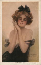 Waiting For You - A Photography of a Woman Postcard