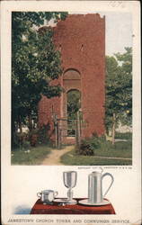 Jamestown Church Tower and Comunion Service Postcard