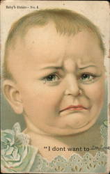 Baby's Habit Nº4 - I Dont Want to Stay Home Postcard