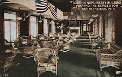 Lobby in New Jersey Building - Pan-Pac International Exposition 1915 Postcard