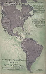 Meeting of the Atlantic and Pacific The Kiss of the Oceans 1915 Panama Pacific International Postcard