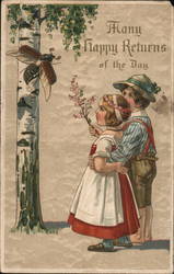 Many Happy returns of the Day Postcard