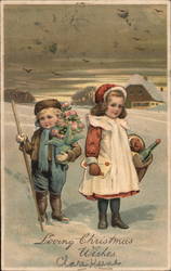 Loving Christmas Wishes Clare Keine Children Postcard Postcard Postcard