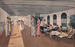 N.Y.K. Line Shuffleboard Postcard