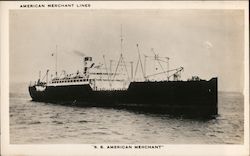 American Merchant Lines, S. S. American Merchant Postcard