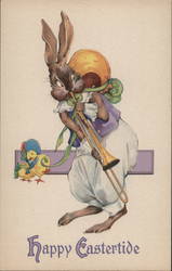 Rabbit Playing Trombone Postcard