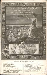 California Invites The World - Panama-Pacific Exposition Postcard