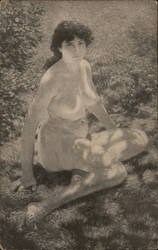 A Nude Woman in the Wild Postcard