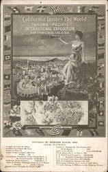 "California Invites The World" Panama-Pacific International Exposition Postcard