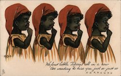 We Four Little Topsies All in a Now Black Americana H. Dix Sandford Postcard Postcard Postcard