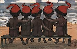 Dearest Friends Black Americana Postcard Postcard Postcard
