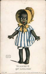 I'm Scared I'll Get Sunburned Black Americana Katherine Gassaway Postcard Postcard Postcard