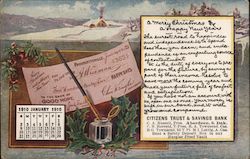 1910 January 1910 - A Merry Christmas Postcard