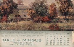 Gale & Mingus Fitters of Feet 1913 Eaton Rapids, MI Postcard Postcard Postcard