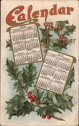 Calendar, A Happy New Year Postcard