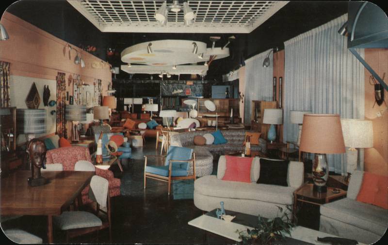 A J Baker's Furniture Shop Pasadena, CA Postcard
