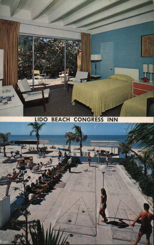 Lido Beach Congress Inn Sarasota, FL Postcard