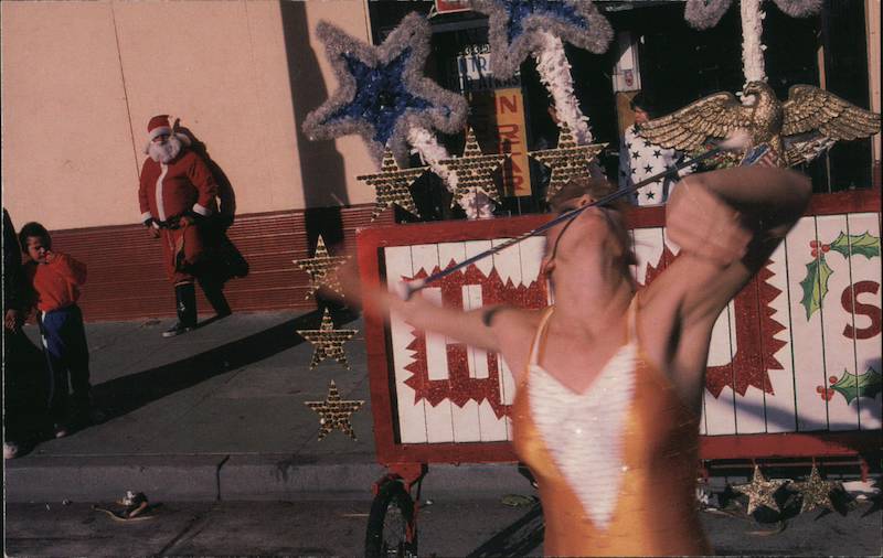 Santa and the Baton Twirler, Photographer Gary Krueger Montrose California