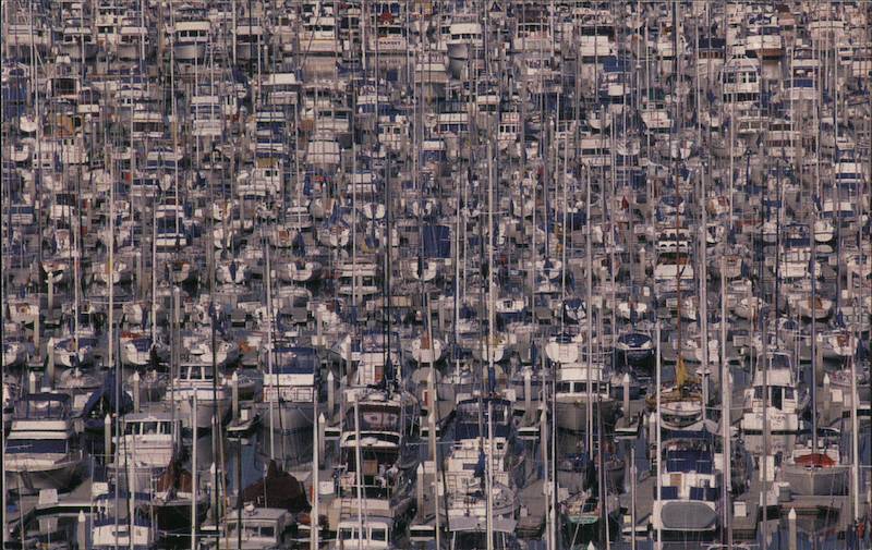 A dock showing over a hundred boats Gary Krueger Photographic Art