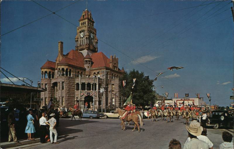 Sheriff's Posse Rodeo Parade at the Court House and Public Square Decatur Texas