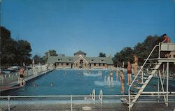 Porter Memorial Pool Swimming Postcard