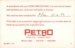 Petro Petroleum Heat and Power Co., Inc. Postcard