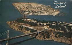 Treasure Island and Its Entry From Bay Bridge and Yerba Buena Island San Francisco Bay Postcard