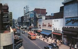 Looking North down Granby Street Postcard