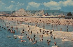 The Giant Big Dipper (Rollercoaster), Santa Cruz Beach and Boardwalk California Postcard Postcard Postcard