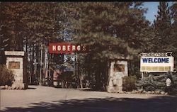 Entrance to Hoberg's Resort Postcard