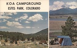 KOA Campground Estes Park Postcard