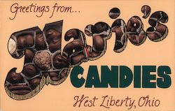 Greetings from Marie's Candies Postcard