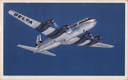 DC-6 Deltaliner Aircraft Postcard Postcard Postcard