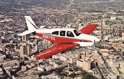 The Beechcraft C33 Debonair over San Antonio Postcard