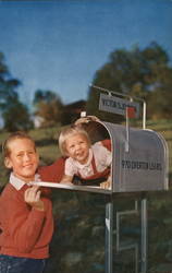 Children in Mailbox - Victor S. Johnson 970 Overton Lea Rd. Postcard