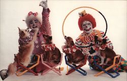 Family Fun Time Clowns - Huggs and Sammy Postcard