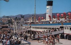 Disembarking from the Steamer Postcard