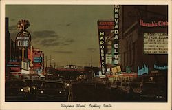 Virginia Street, Looking North Reno, NV Postcard Postcard Postcard