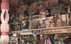 Interior View of Ye Olde Curiosity Shop Postcard