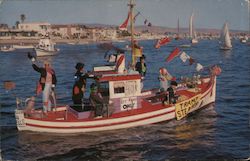 Tramp Steamer Character Boat Newport Beach, CA Postcard Postcard Postcard