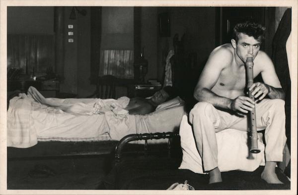 James Dean with Dick Davalos on the set of East of Eden
