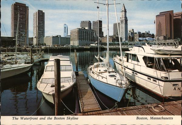 The Waterfront and the Boston Skyline Massachusetts