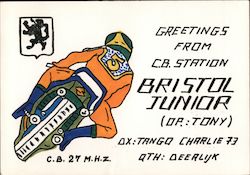 Greetings from C.B. Station Bristol Junior - Viking QSL Club Deerlijk, Belgium QSL & Ham Radio Postcard Postcard Postcard