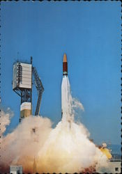 Space Test Program Launch of an Atlas Burner II Polar Orbit Satellite Postcard