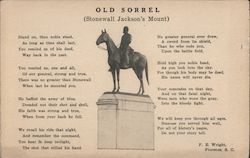 Old Sorrel Stonewall Jackson's Mount Postcard