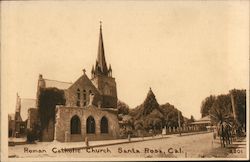 Roman Catholic Church Santa Rosa, CA Postcard Postcard Postcard