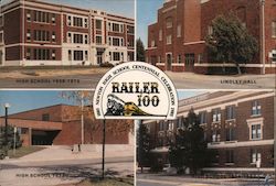 Railer 100 - Newton High School Centennial 1885-1985 Postcard