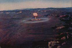 Brown Desert Atomic Explosion on November 5, 1951 Postcard