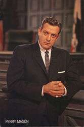 Raymond Burr as Perry Mason Postcard