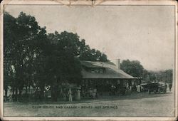 Club House and Garage Postcard